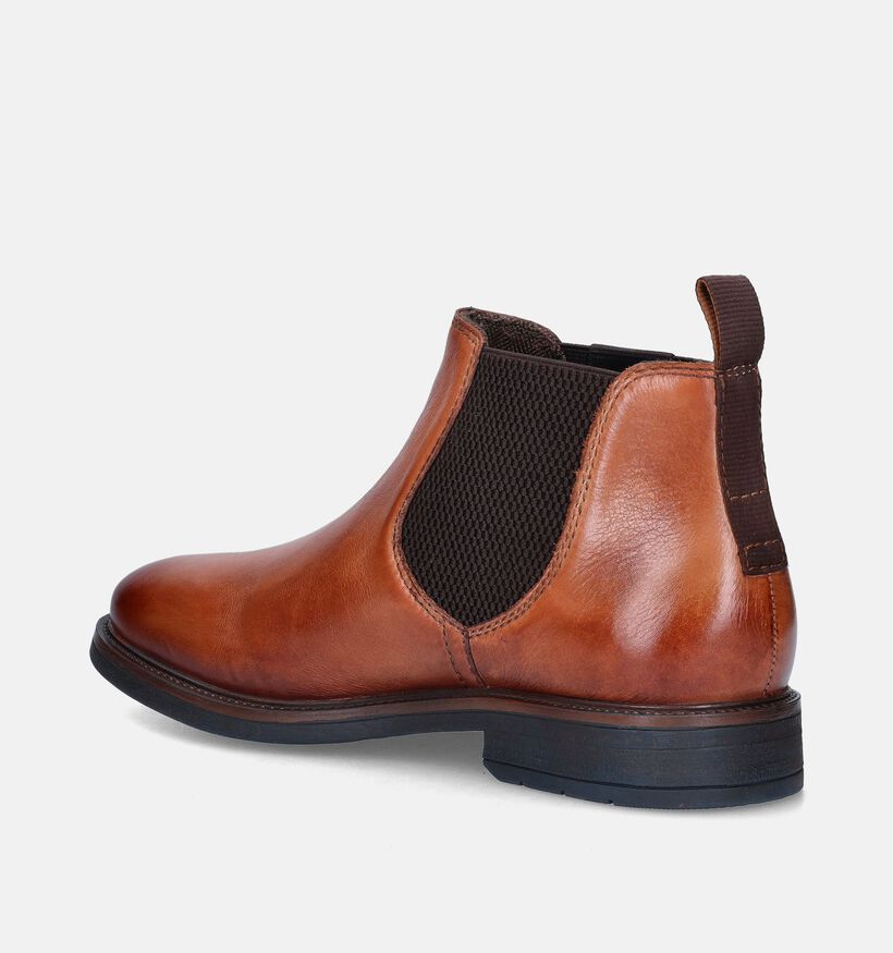 Bugatti Bottines Chelsea en Cognac pour hommes (346989) - pour semelles orthopédiques