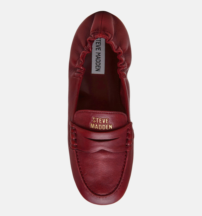 Steve Madden Newbury Chaussures plates en Rouge fonc&eacute; pour femmes (378156)