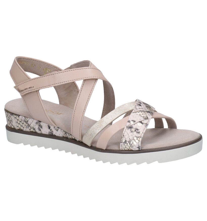 Gabor Beige Sandalen in leer (271741)