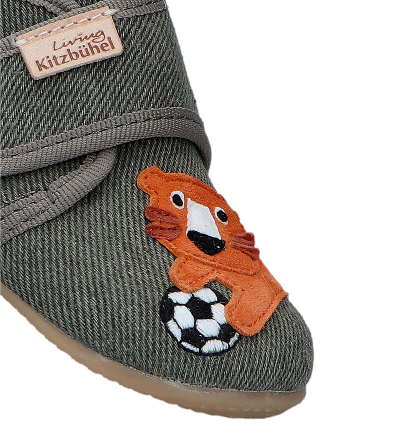 Living Kitzbühel Pantoufles pour bébé en Vert kaki pour filles, garçons (326054)