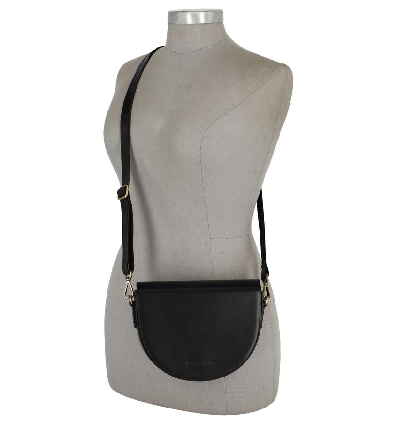 Zwarte Crossbody Tas met Afneembare Riem Hampton Bays in leer (239037)