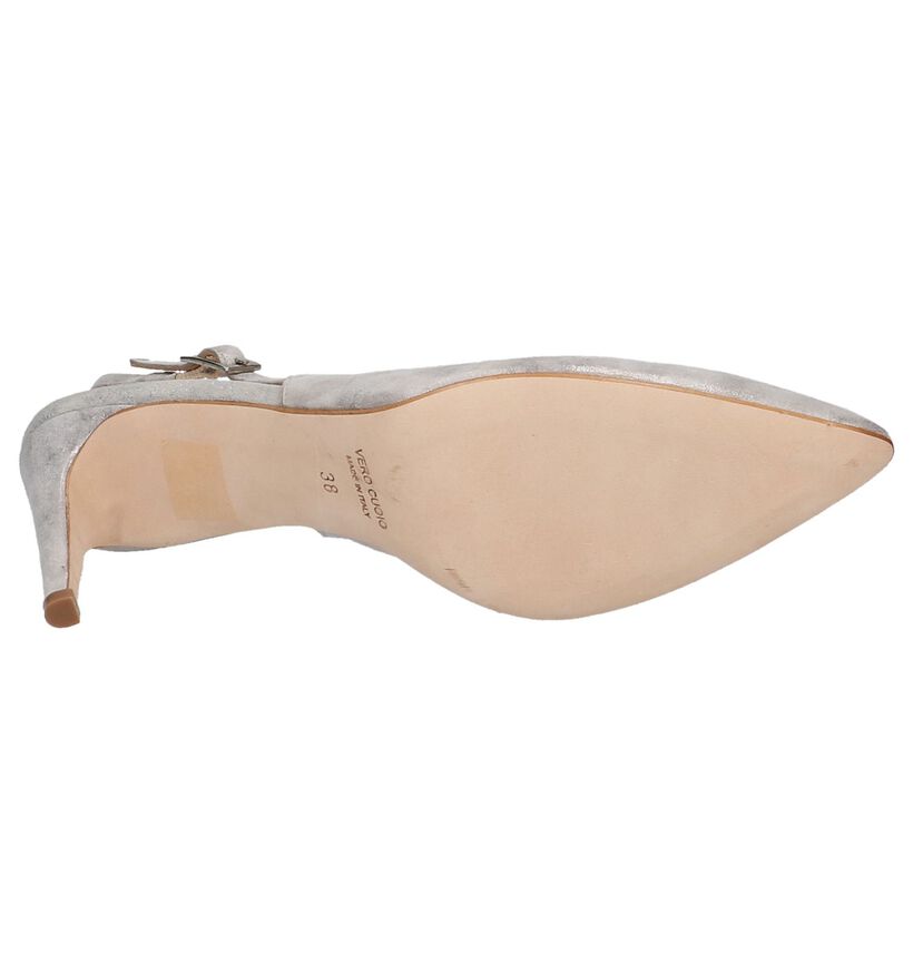 Pumps met Open Hiel Zilver Cristian Daniel in nubuck (220291)