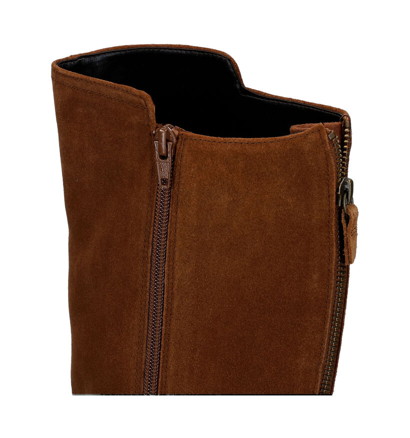 Gabor Best Fitting Cognac Knielaarzen in daim (299194)