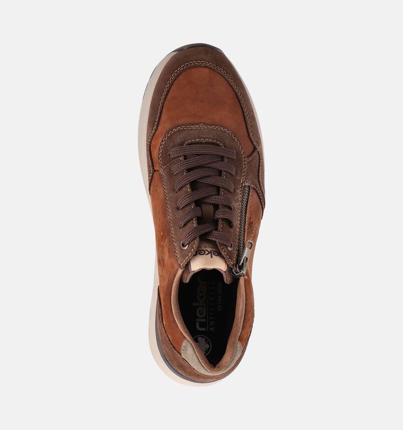 Rieker Donkerbruine Veterschoenen voor heren (360446)