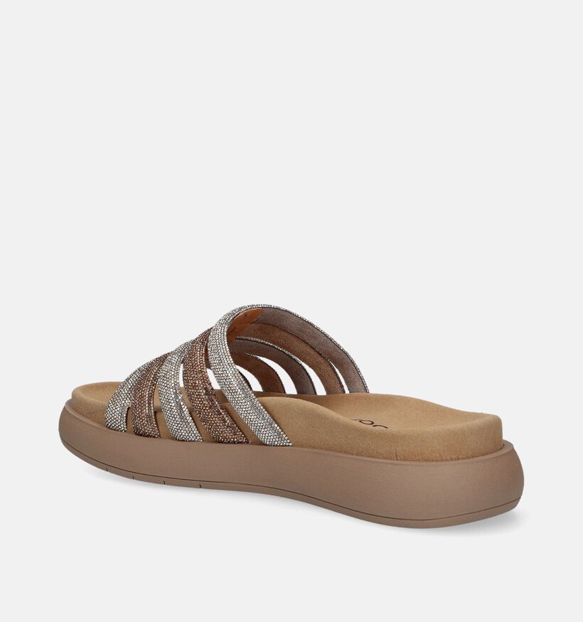 Gabor Best Fitting Gouden Platform Slippers voor dames (339399)