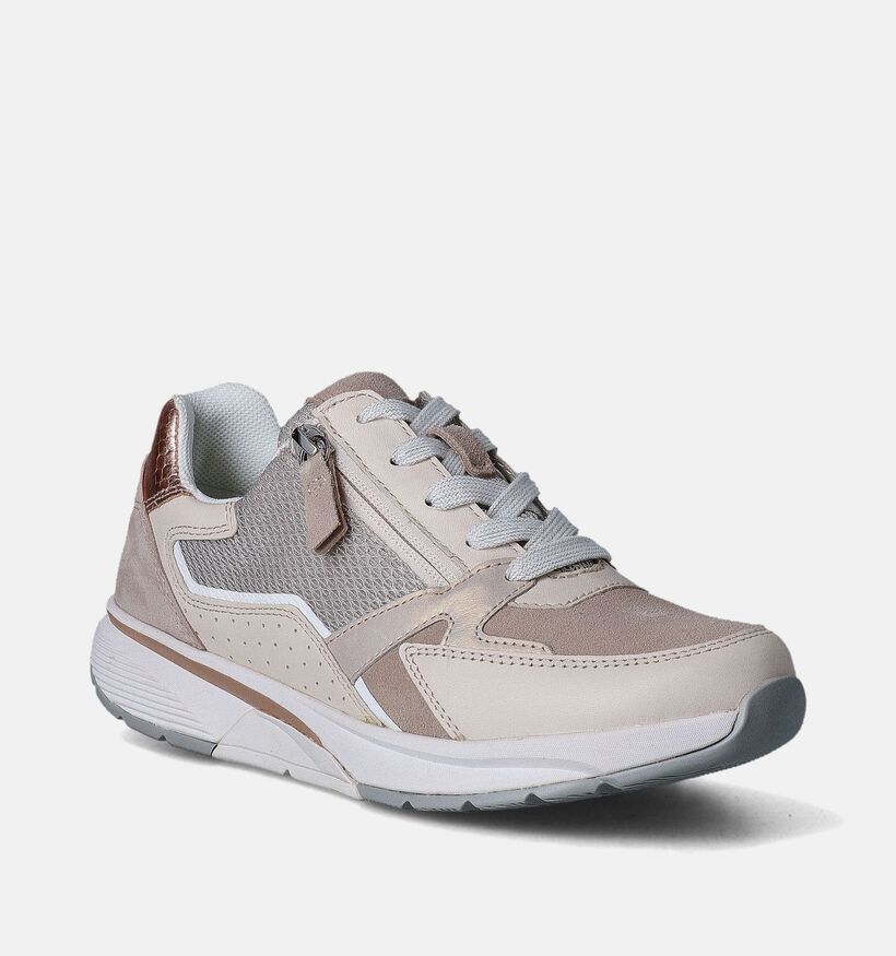 Gabor Rollingsoft Beige Veterschoenen voor dames (352055) - geschikt voor steunzolen