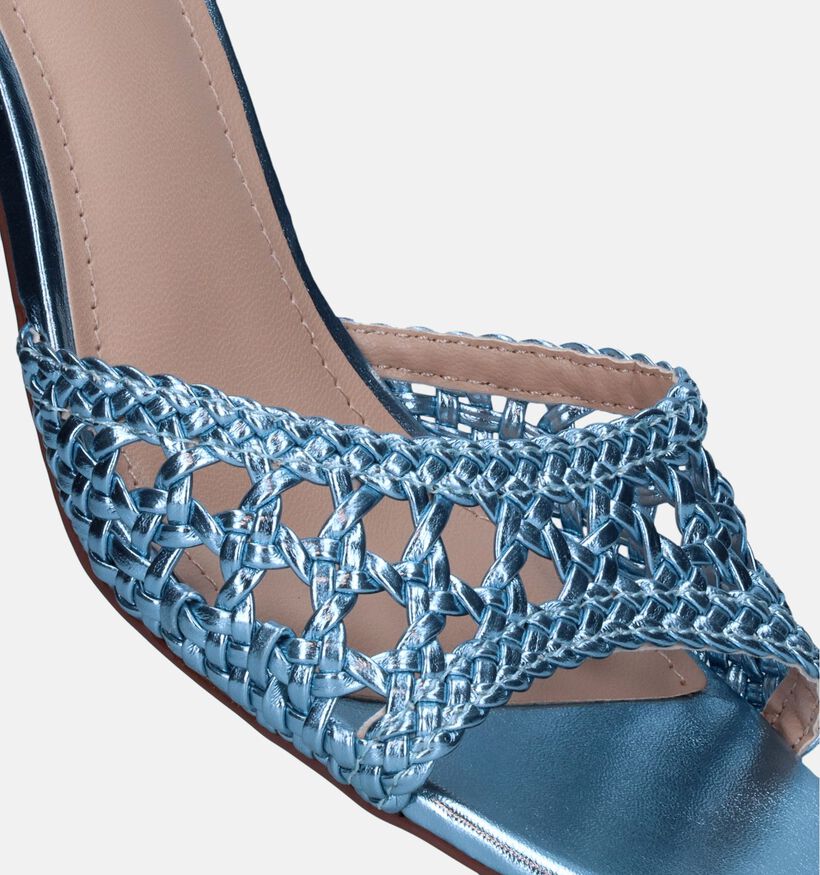 Signatur Windo Sandales avec talon en Bleu pour femmes (342074)