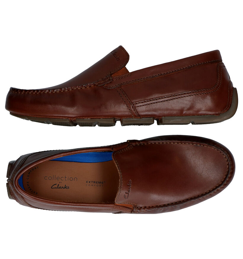 Clarks Markman Plain Mocassins en Cognac pour hommes (304488)