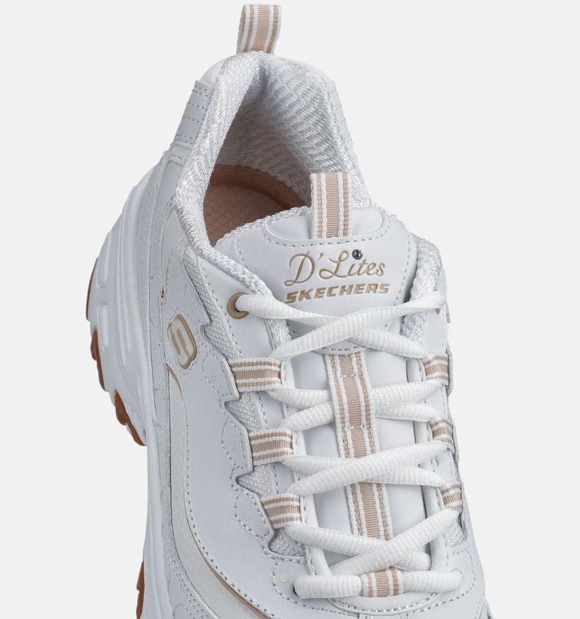 Skechers D'Lites Good Neutral Witte Chunky Sneakers voor dames (367462)
