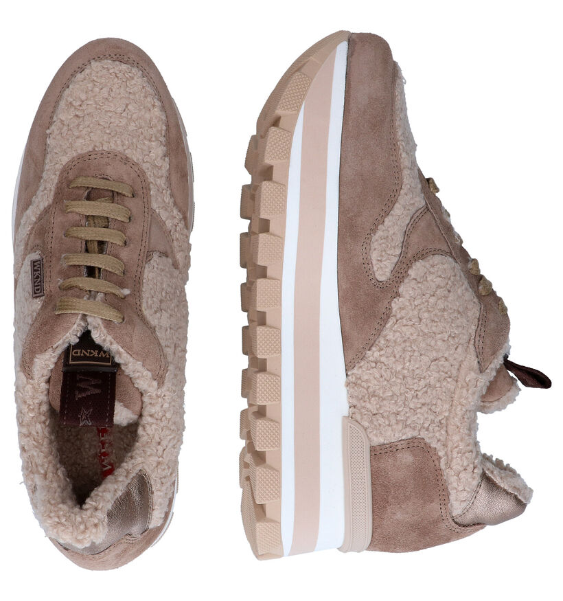 Weekend Taupe Veterschoenen voor dames (298725) - geschikt voor steunzolen