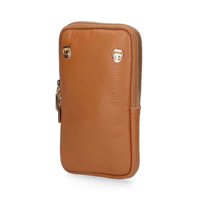 Dolce C. Taupe Telefoontasje in leer (312693)