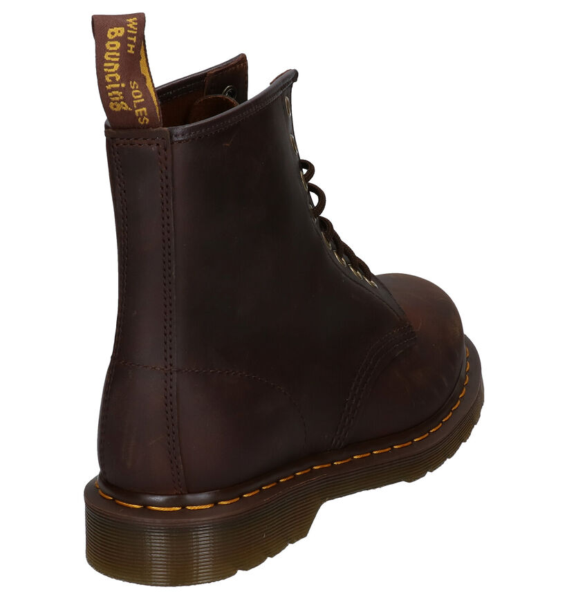 Dr. Martens Boots à lacets en Brun foncé en cuir (292455)