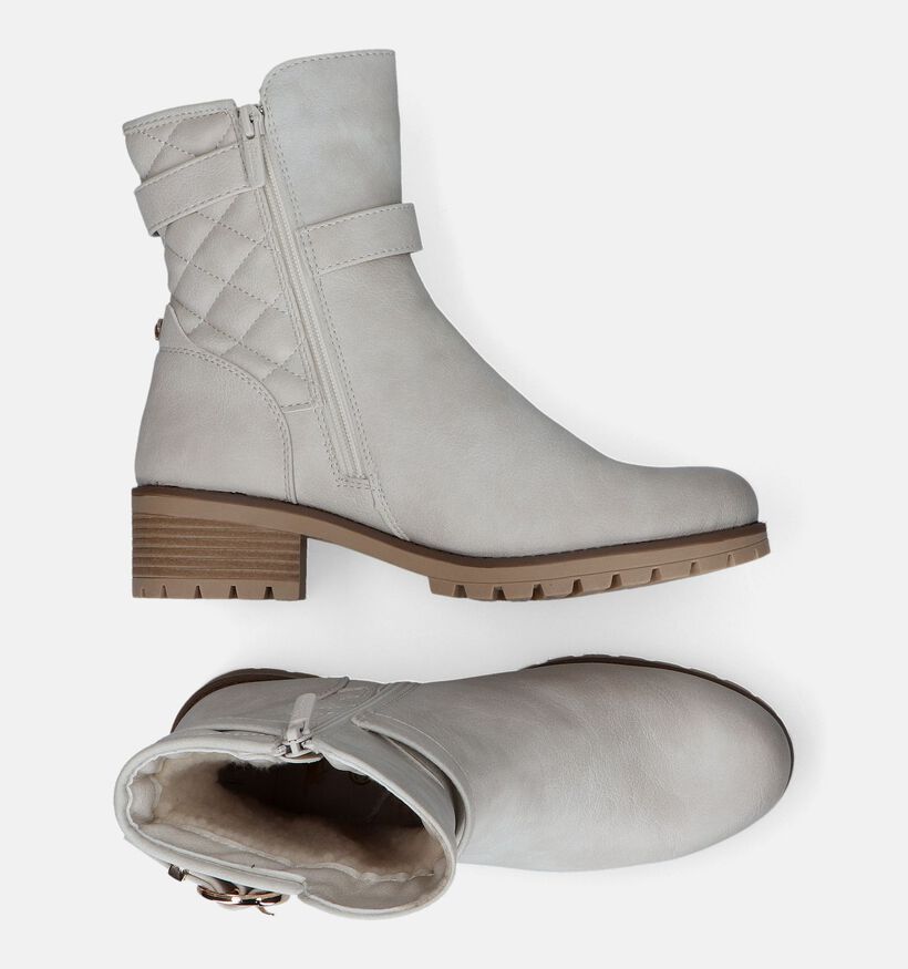 Mustang Bottines en Ecru pour femmes (316069)