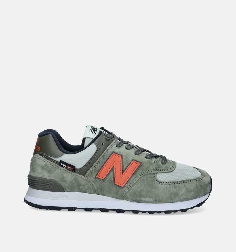 New Balance 574 SOC Baskets en Vert Khaki pour garçons, hommes (343077)