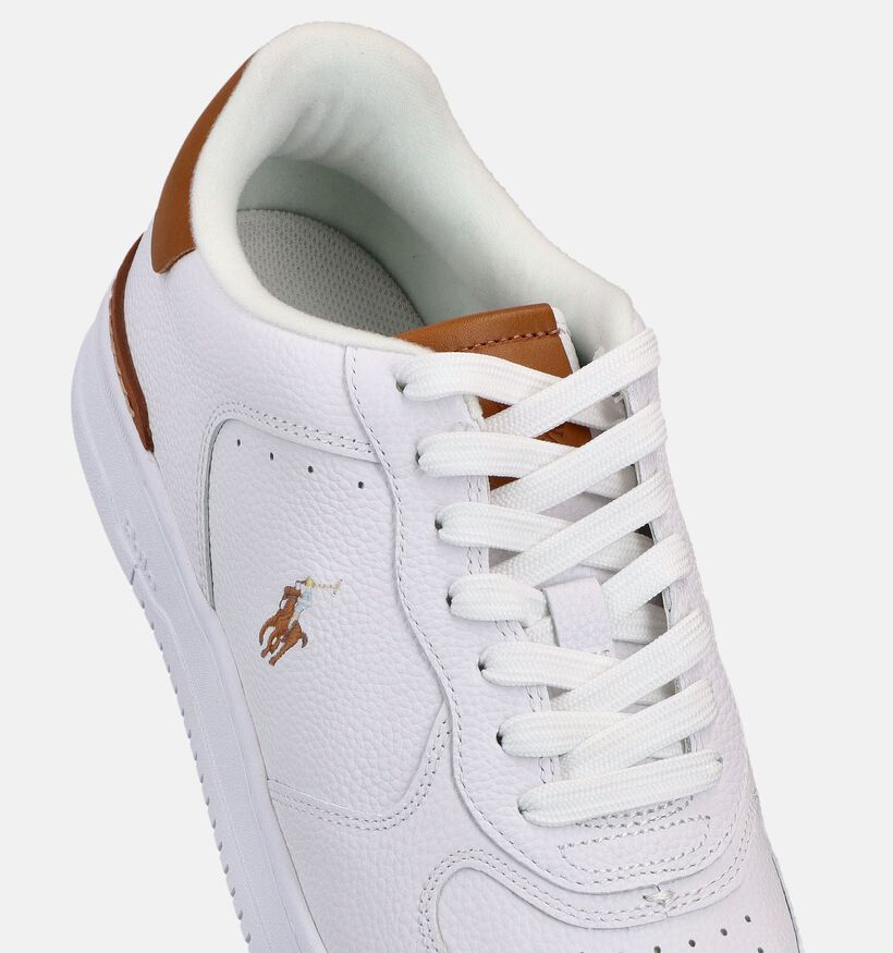 Polo Ralph Lauren Mastercourt Chaussures plates en Blanc pour hommes (369551) - pour semelles orthop&eacute;diques