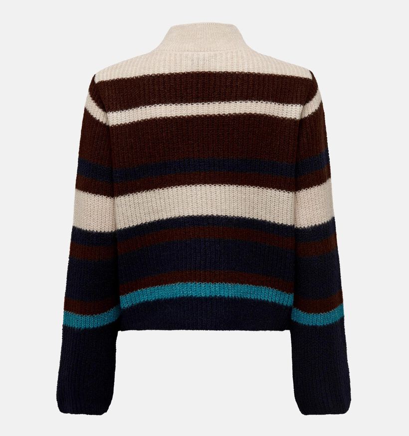 JDY Sonja Pull rayé en Brun pour femmes (332495)