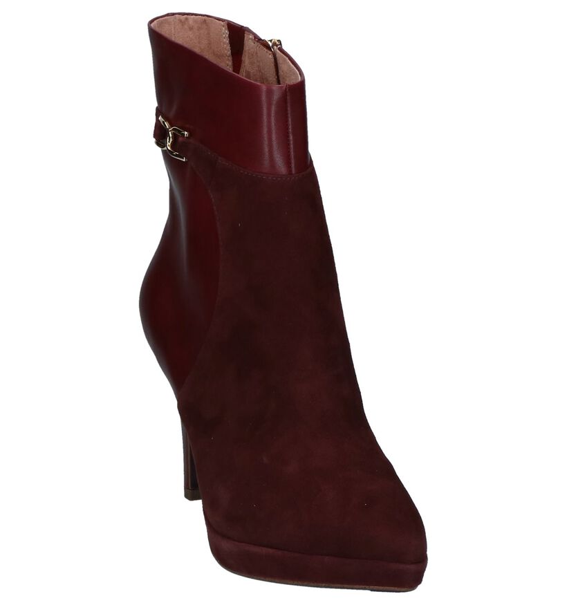 Tamaris Heart & Sole Bottillons en Bordeaux en cuir (226744)