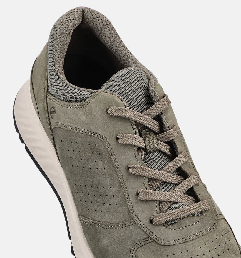 ECCO Exostride Kakigroene Veterschoenen voor heren (369744) - geschikt voor steunzolen
