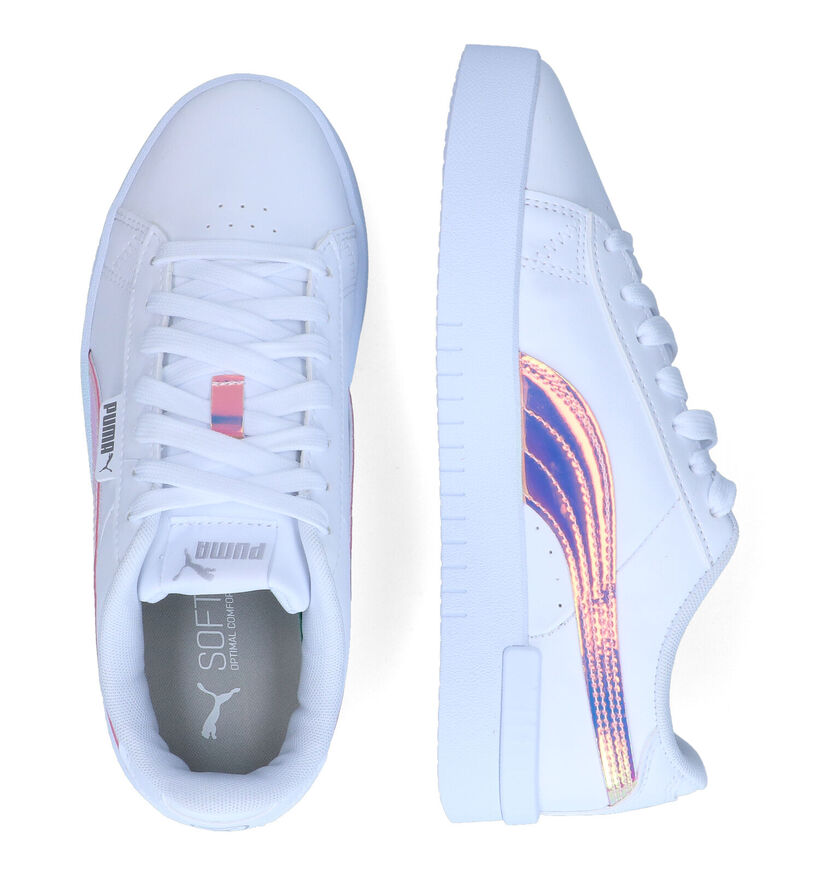 Puma Jada Holo Witte Sneakers voor meisjes (301334) - geschikt voor steunzolen