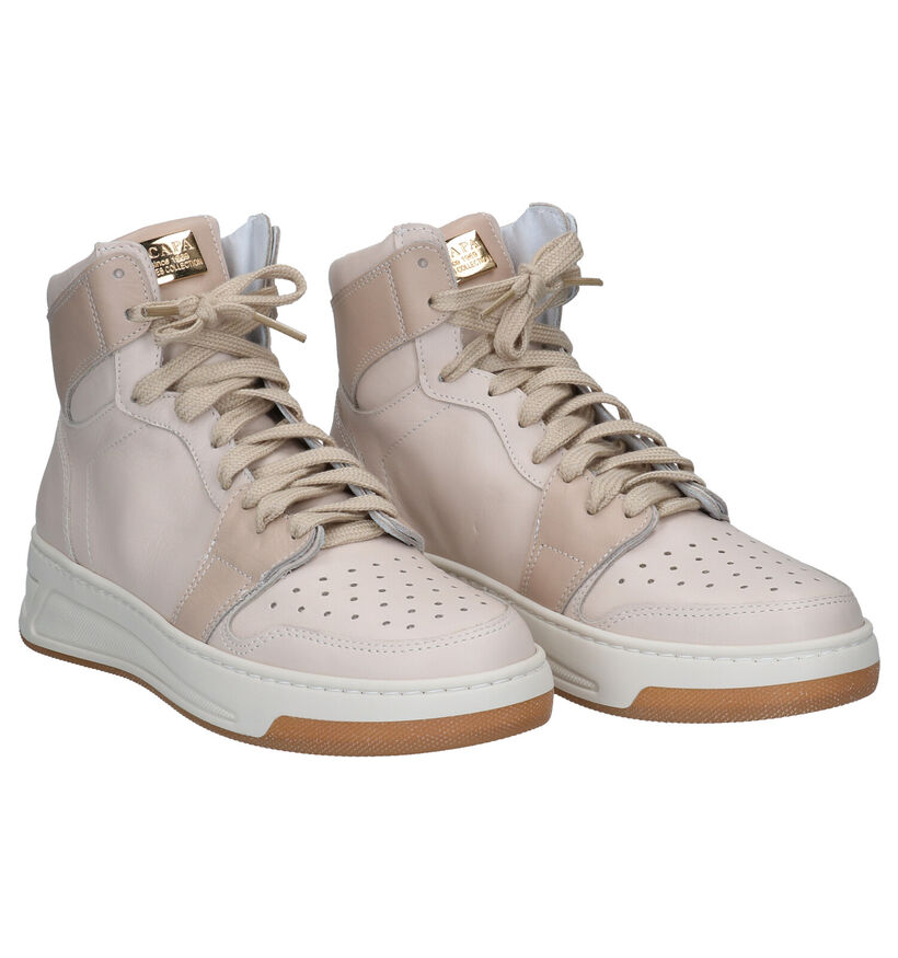 Scapa Beige Boots in leer (297902)