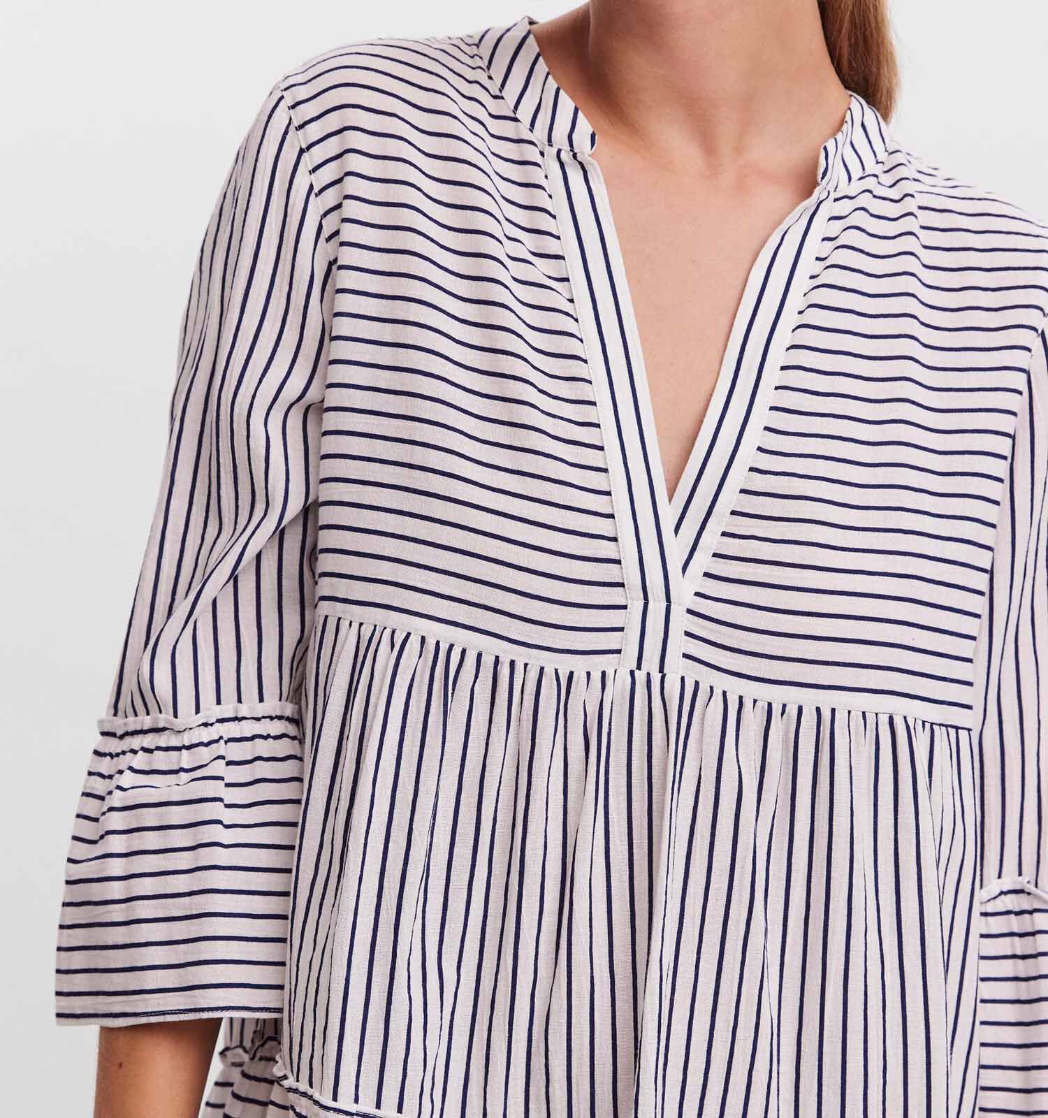Vero Moda Heli Wit Gestreept Kleedje Dames Kleedjes Online op TORFS.BE