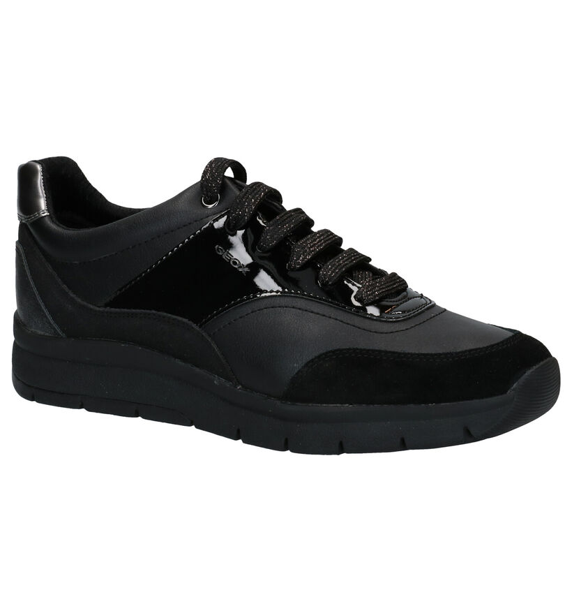 Geox Callyn Chaussures à Lacets en Noir en cuir (277060)