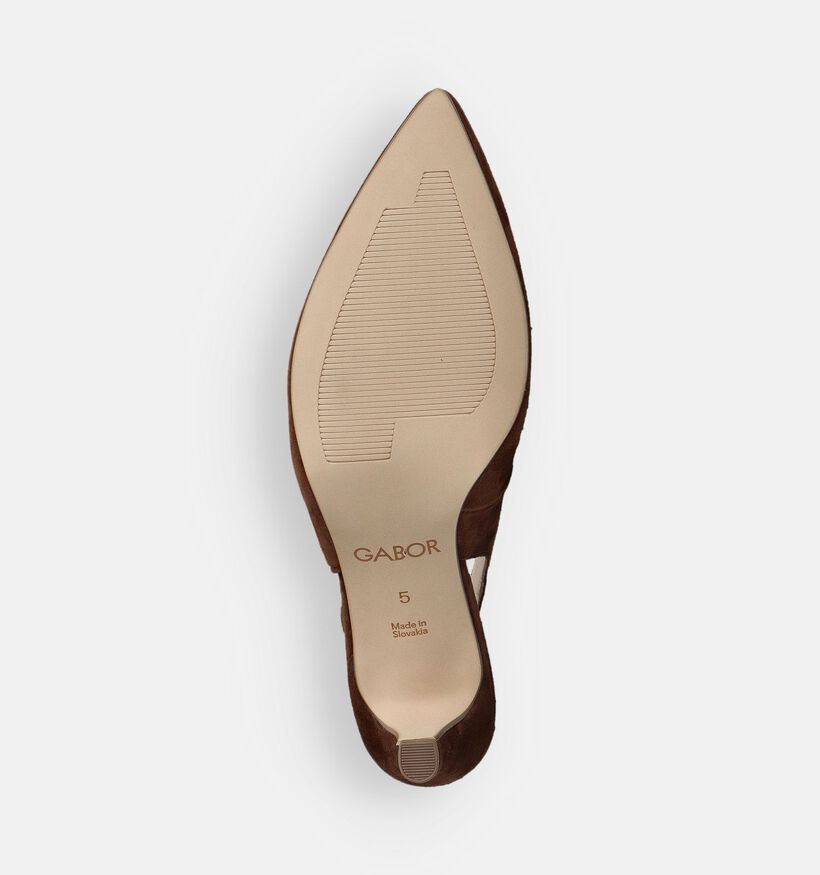 Gabor Donkerbruine Slingbacks voor dames (371910)