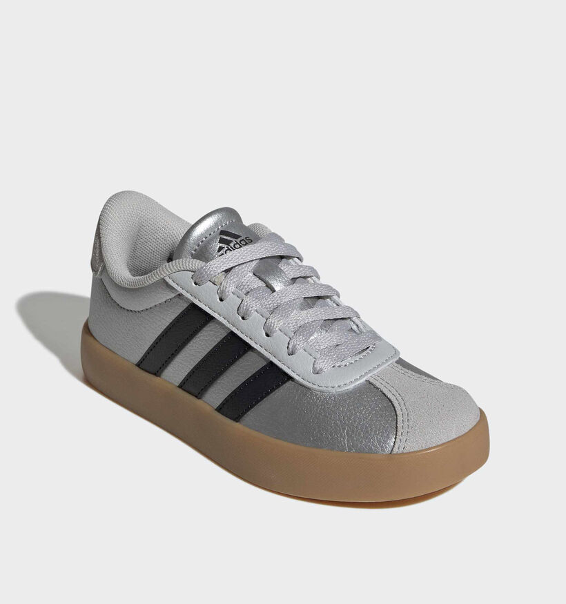 adidas VL Court Zilveren Lage Sneakers voor meisjes (366950) - geschikt voor steunzolen