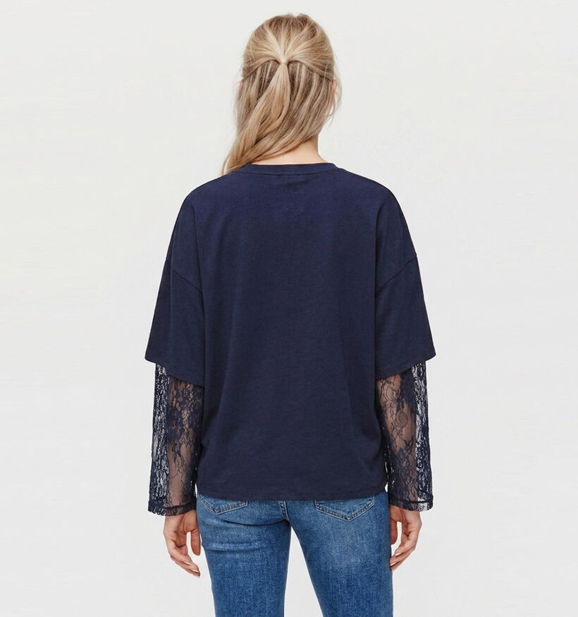 Vila Abia Longsleeves en Bleu fonc&eacute; pour femmes (379774)