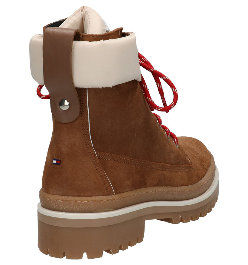 Tommy Hilfiger Boots à lacets en Cognac en daim (255931)