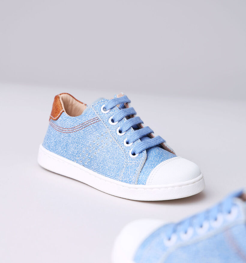 Milo & Mila Blauwe Veterschoenen voor jongens (339999) - geschikt voor steunzolen