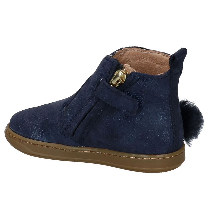 Shoo Pom Bouba Pimpin Blauwe Babyschoenen in leer (255212)