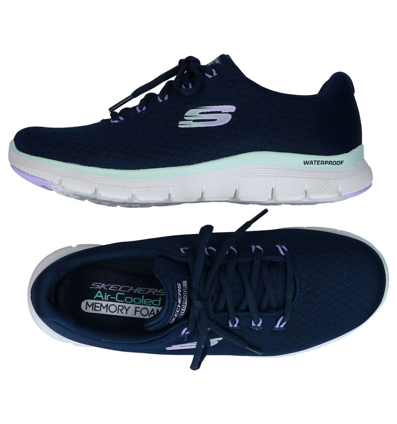 Skechers Flex Appeal 4.0 Baskets en Bleu pour femmes (310846)