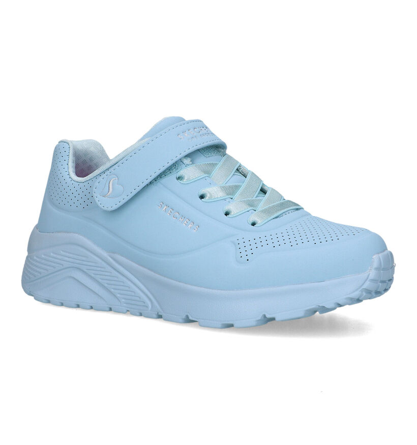 Skechers Lite Frosty Vibe Blauwe Sneakers voor meisjes (345363)