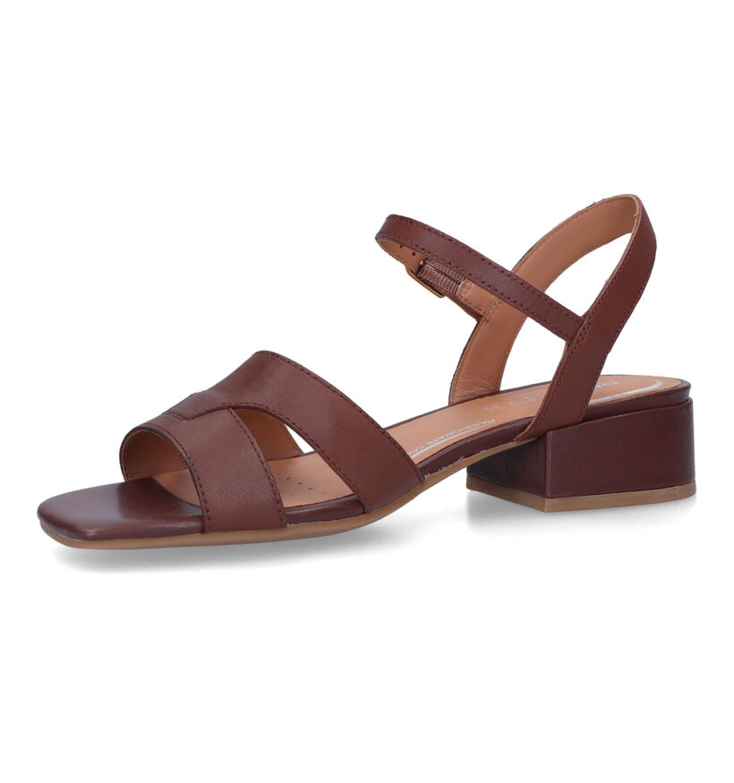 Geox Genziana Sandales en Marron en cuir (321140)