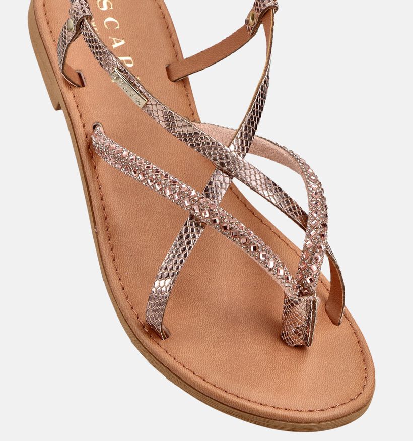 Scapa Bronzen Platte Sandalen voor dames (373293)