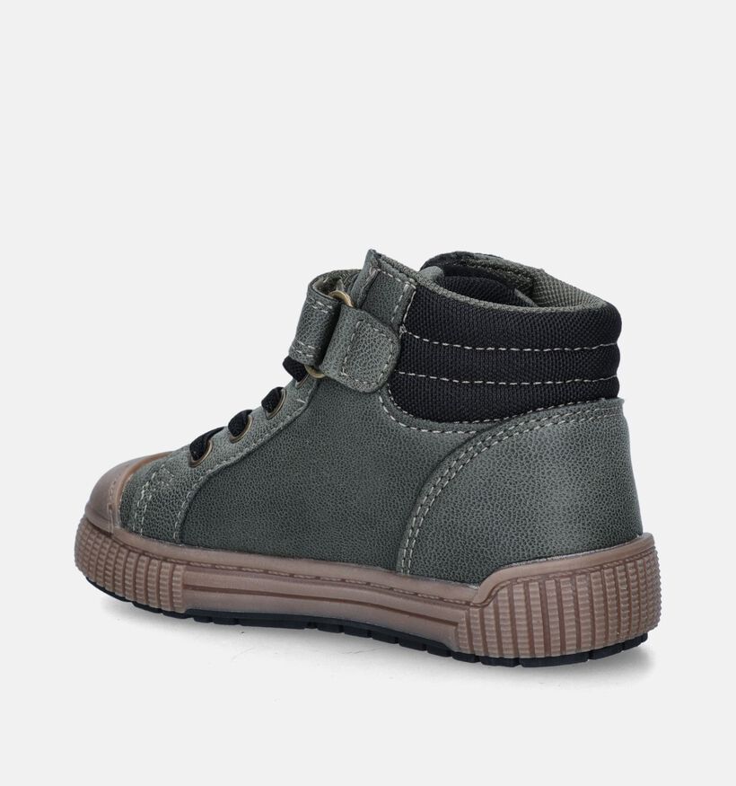 Milo & Mila Kaki Hoge schoenen voor jongens (347106)