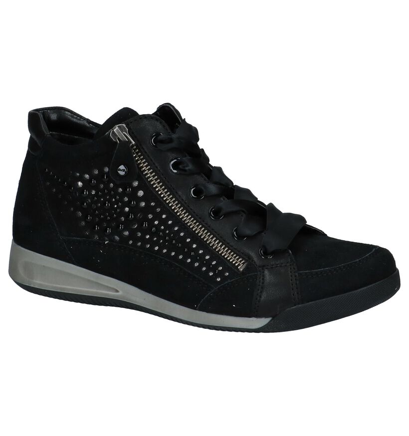 Ara Bottillons plates en Noir en daim (232418)