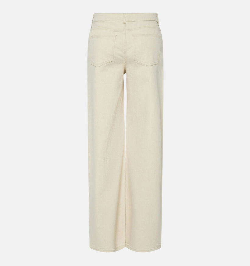 Pieces Svala Beige Wide leg jeans voor dames (352452)