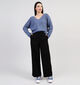 Pieces Kamil Pantalon large en Noir L30 pour femmes (351129)