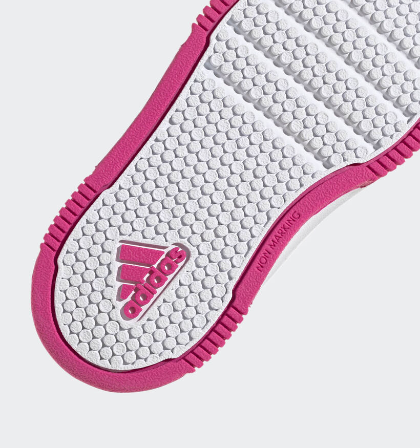 adidas Tensaur Sport 2.0 Baskets en Blanc/Rose pour filles (366021) - pour semelles orthop&eacute;diques