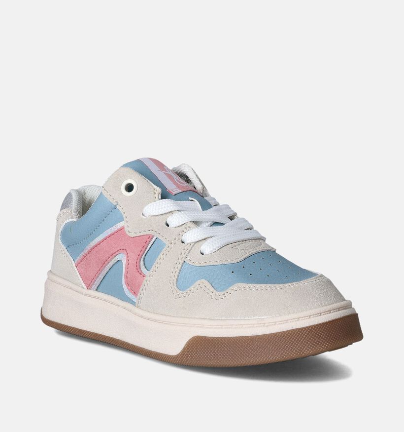 Milo & Mila Beige/Blauwe Sneakers voor meisjes (354250)