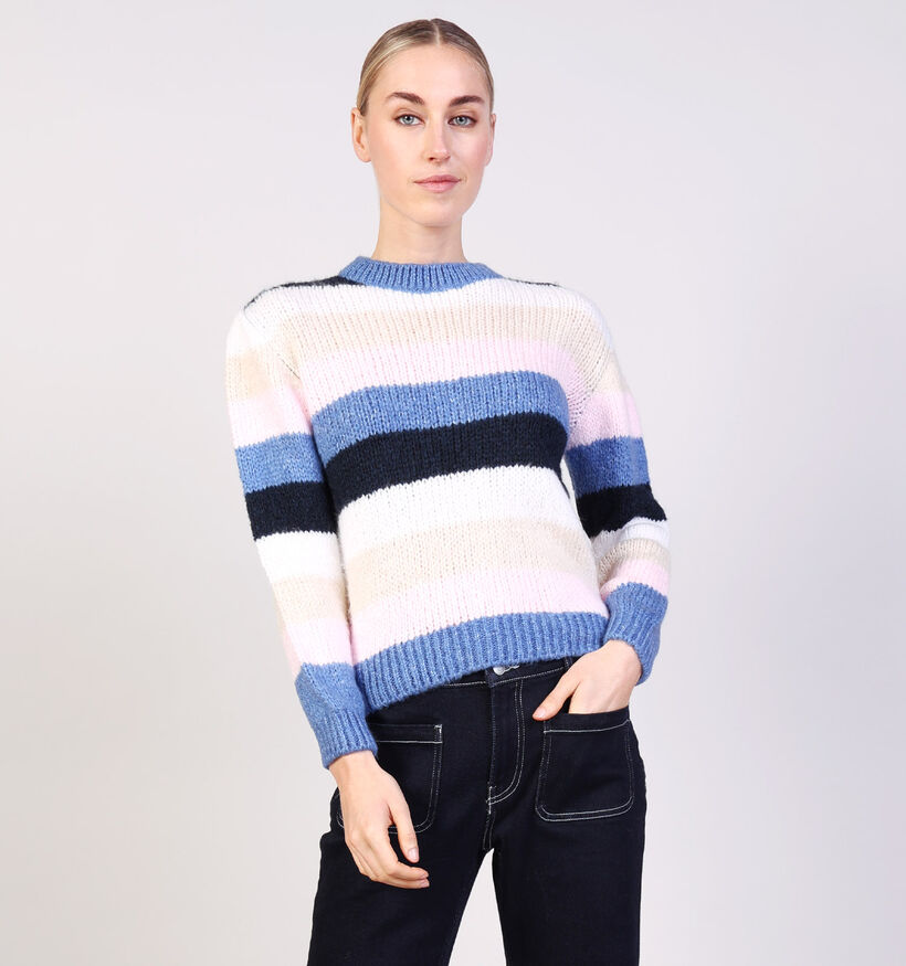 JDY Dinea Blauwe/Witte Trui met Strepenprint JDY Dinea Blauwe/Witte Trui met Strepenprint voor dames (359867)