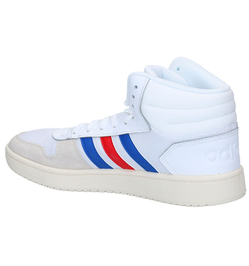 adidas Hoops 2.0 Mid Baskets en Blanc en simili cuir (290816)