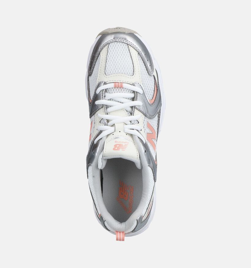 New Balance 530 Zilveren/Zalmroze Sneakers voor meisjes (375229) - geschikt voor steunzolen