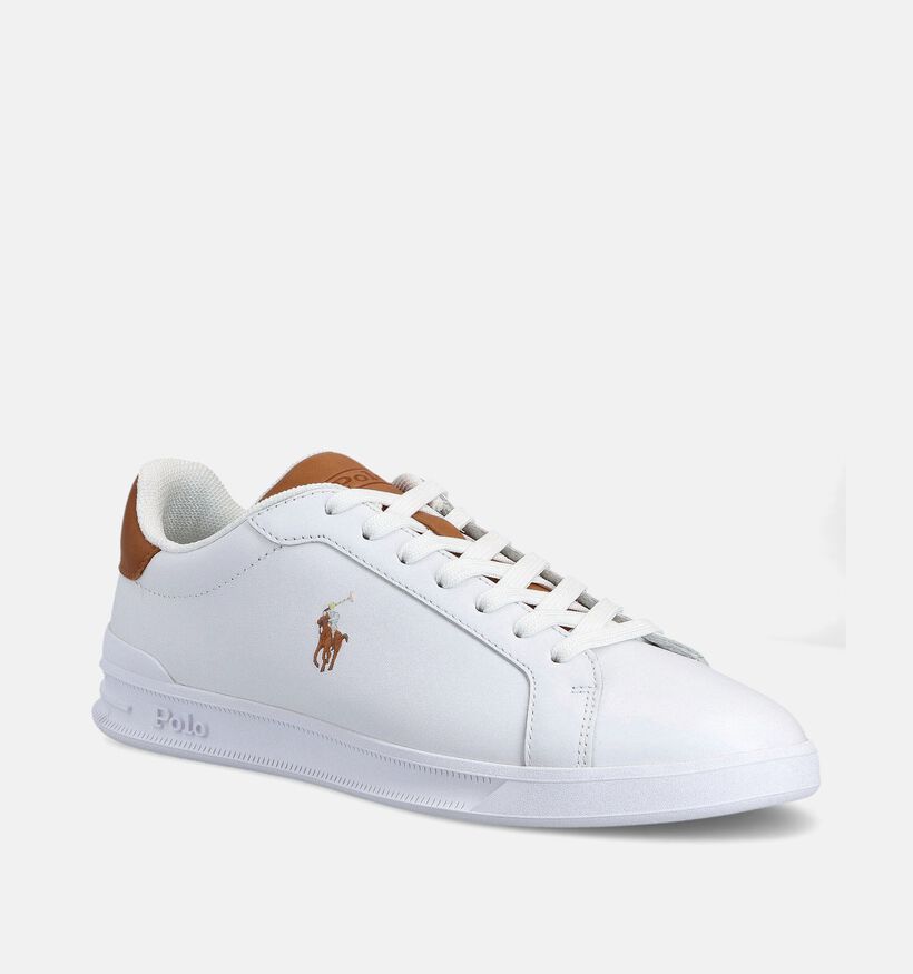 Polo Ralph Lauren HRT Court II Witte/Cognac Sneakers voor heren (366443)