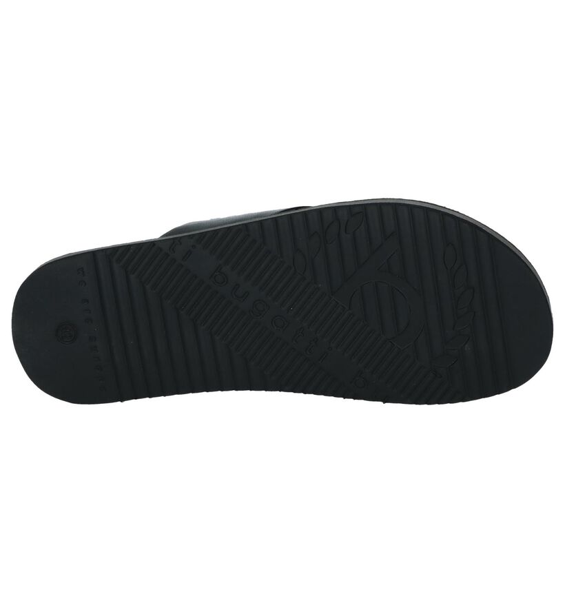Zwarte Geklede Slippers Bugatti in leer (243624)