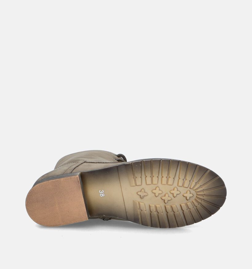 Poelman Olijfgroene Veterboots voor dames (347771)