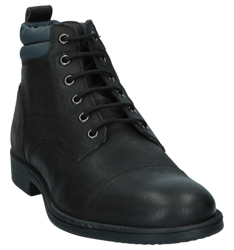 Geox Chaussures hautes en Noir en cuir (223072)