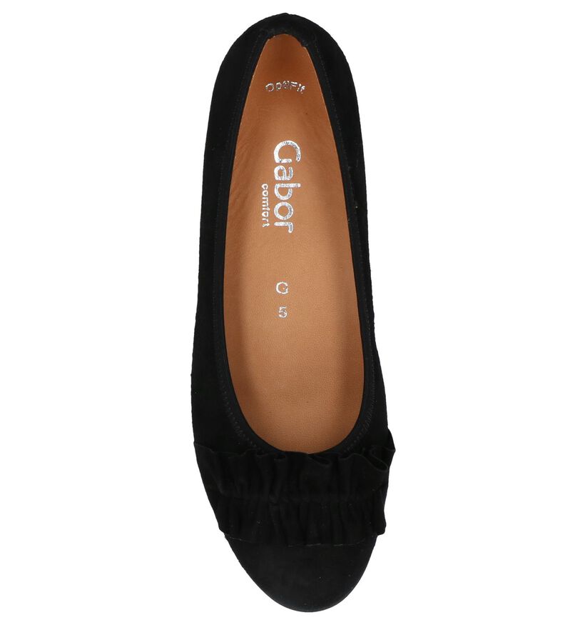 Donkerblauwe Ballerina's Gabor OptiFit in daim (245333)
